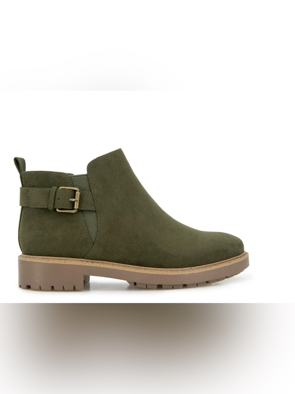 Esprit Women's Sienna Ankle Boot Boots Women’s Size 8 Olive Green Faux Suede
